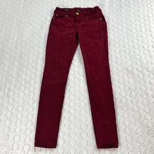 True Religion Skinny Jeans Women's 26 Jennie Curvy Skinny Raspberry Fall Winter